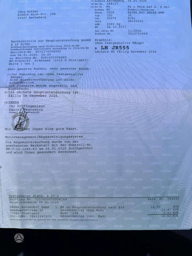 BMW 320, 2.0 l., universalas
