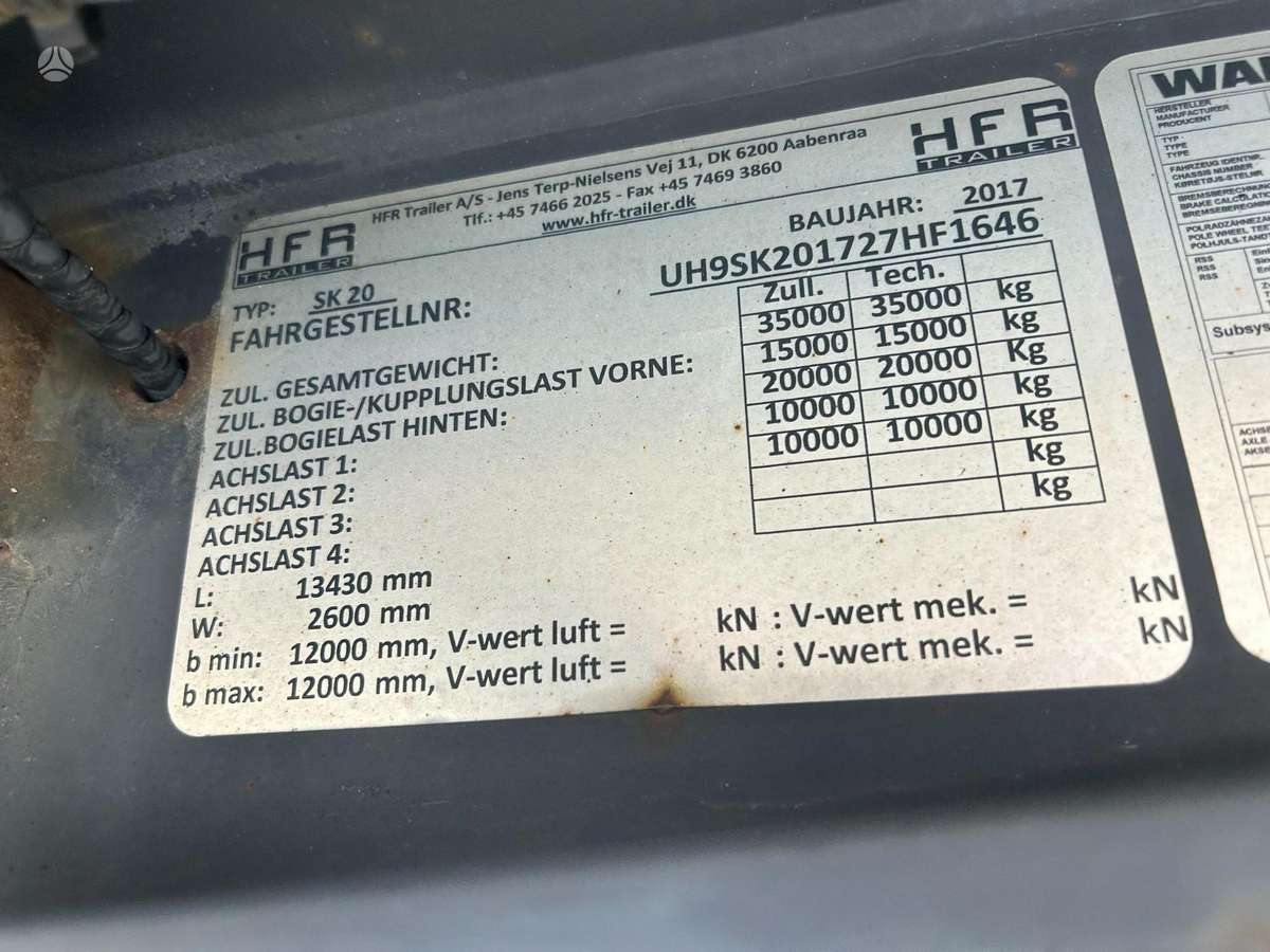 HFR SK20, рефрижераторы