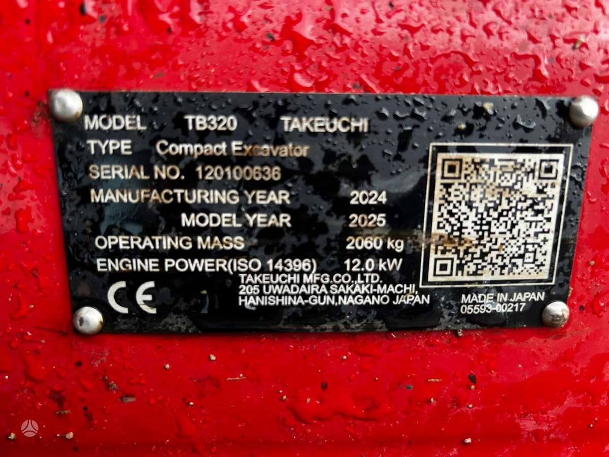 Takeuchi TB320 su powertilt sistema, экскаваторы