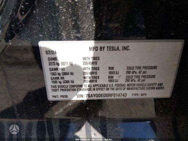 Tesla Model Y, sedanas