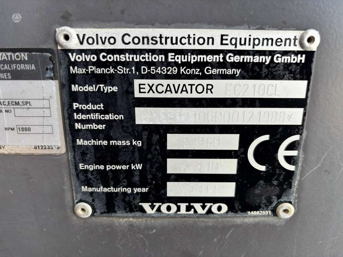 Volvo EC 210 CL, excavator