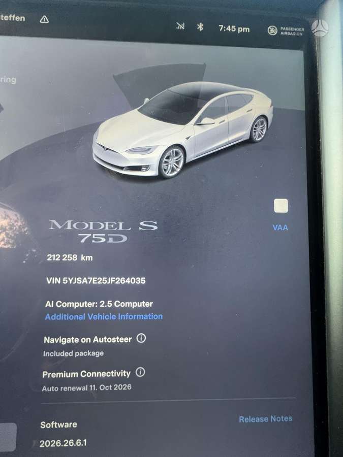 Tesla Model S, 75 kWh, saloon / sedan