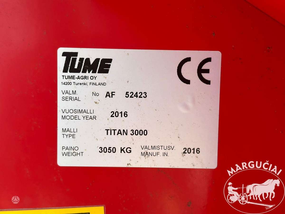 Tume Titan 3000, 3 m., seeders, planters