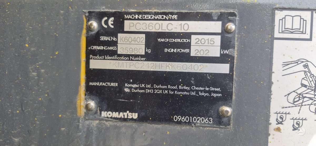Komatsu PC360LC-10, ekskavatori