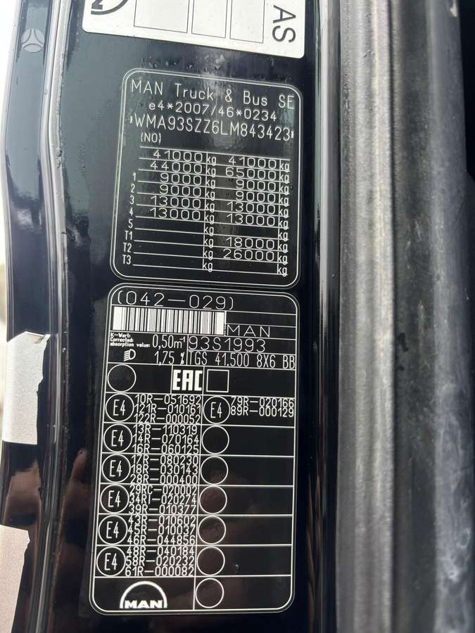 MAN TGS 41.500, savivarčiai