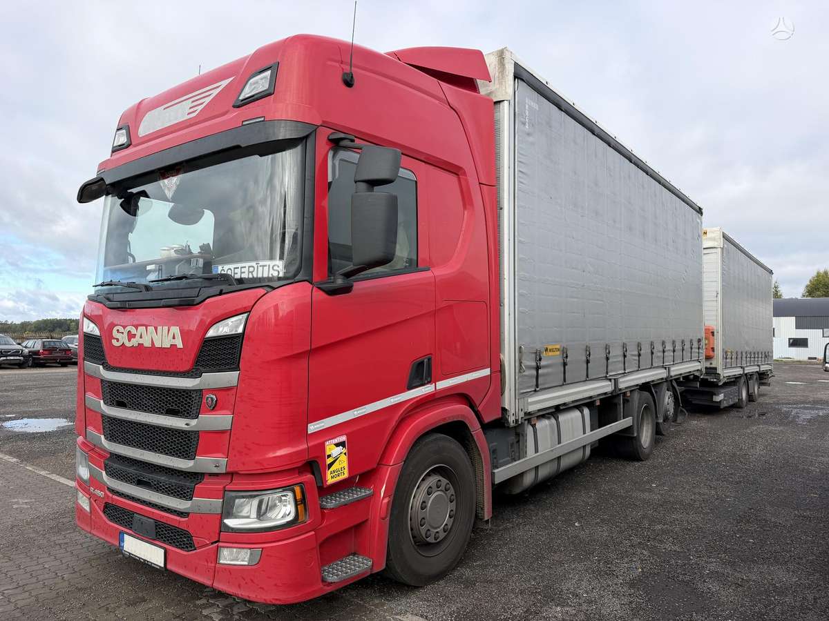 Scania R450 + Wielton, dropside with curtains