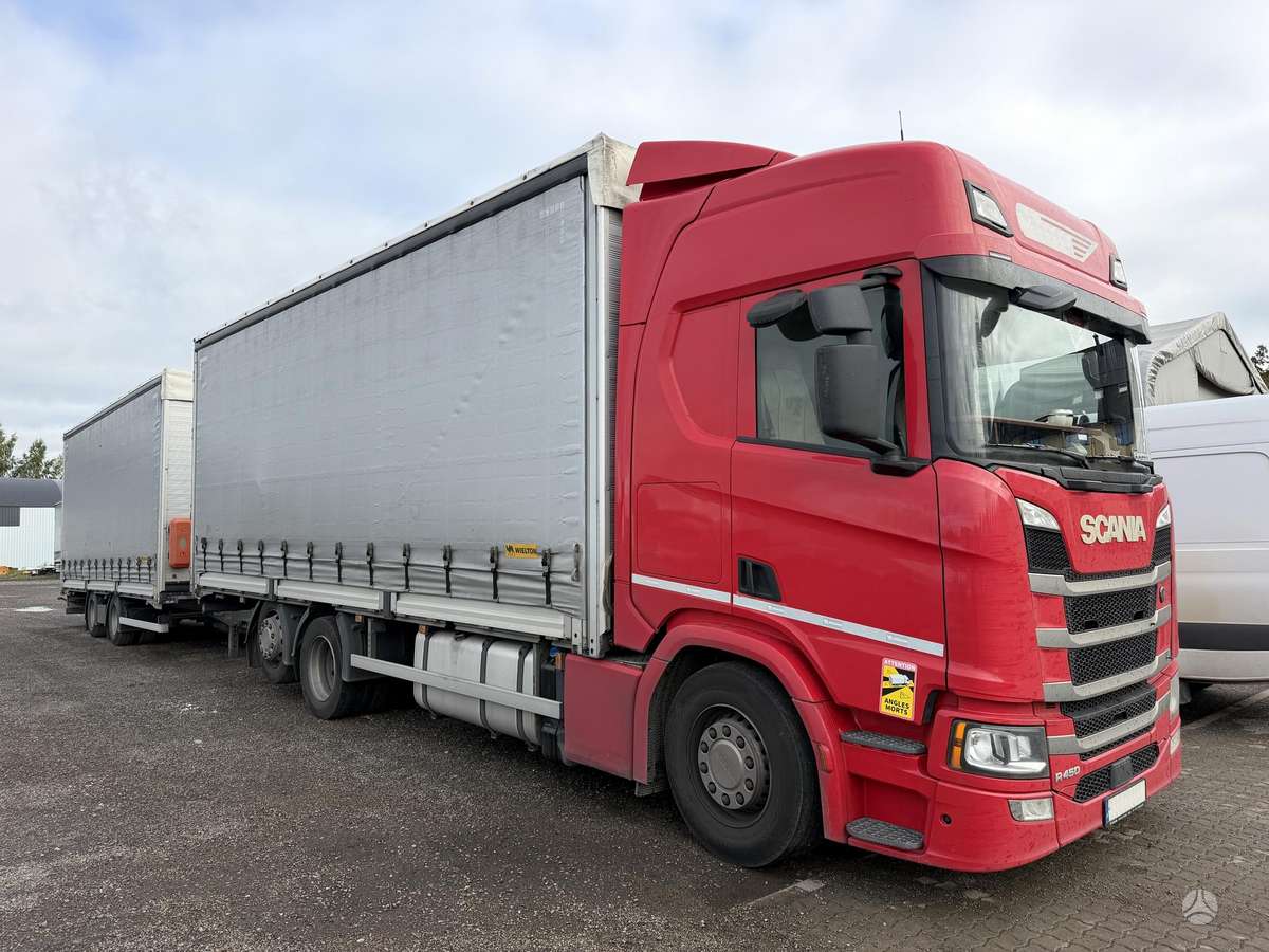 Scania R450 + Wielton, dropside with curtains