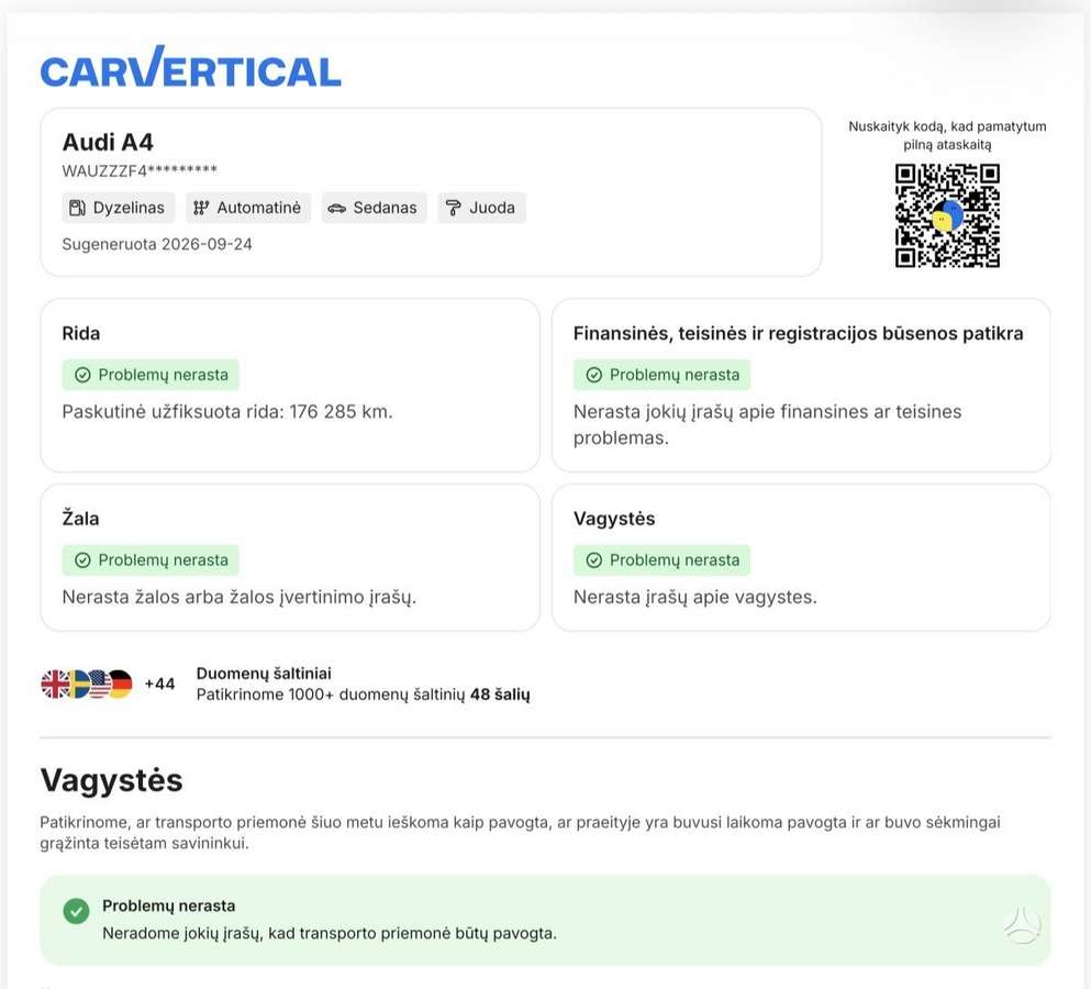Audi A4, 2.0 l., Седан