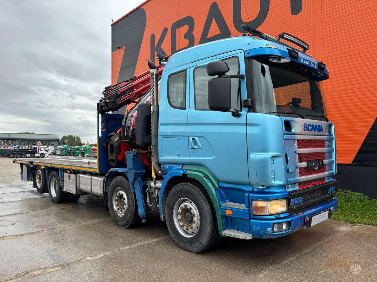 Scania R 124 470 8x2*6, с краном