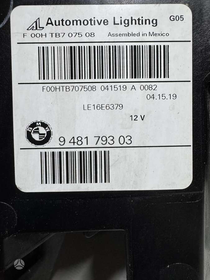 BMW X5, 9 481 793 03, lights
