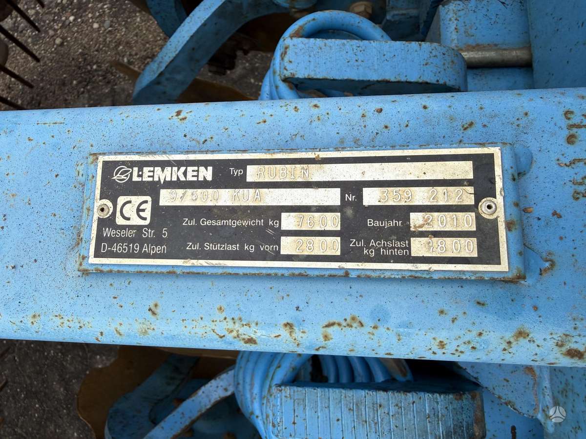 Lemken Rubin 9/500, скребки, скрубберы