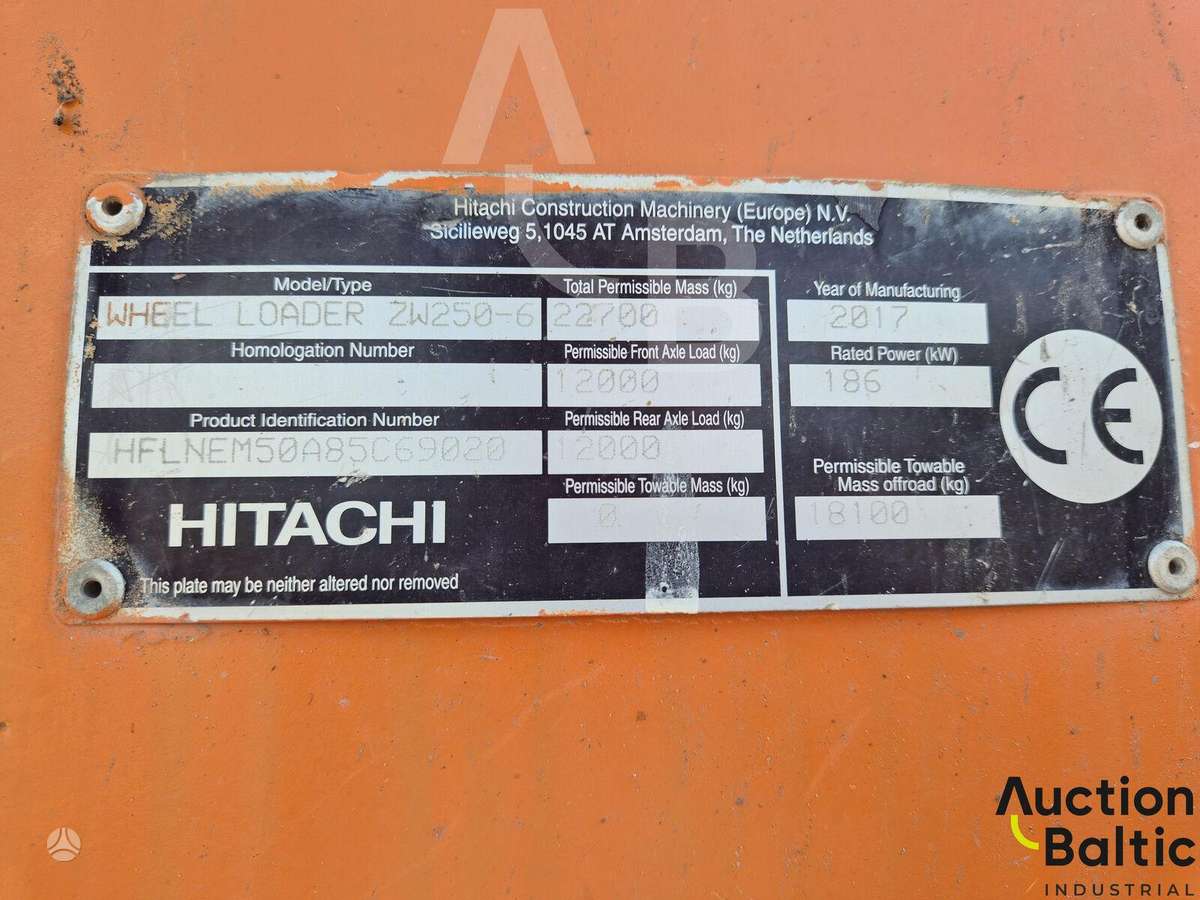 Hitachi ZW250-6, frontal loader