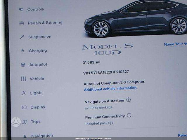 Tesla Model S, 100 kWh, sedanas