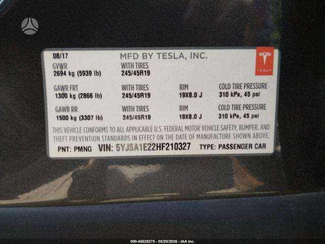 Tesla Model S, 100 kWh, sedanas