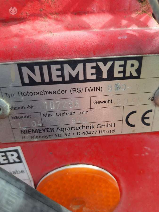 Niemeyer Twin 850-VS, grėbliai