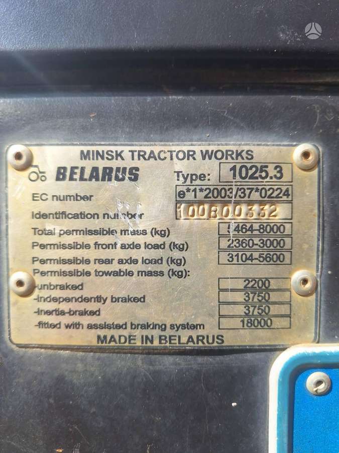 MTZ 1025.4, traktoriai