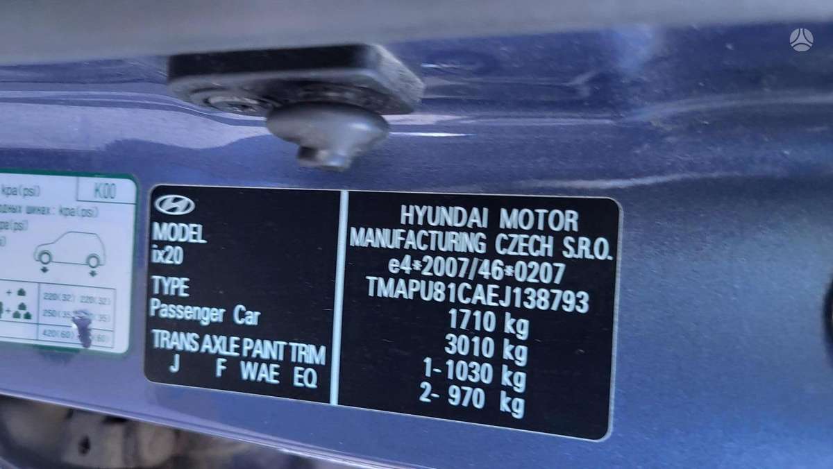 Hyundai ix20, 1.4 l., hatchback