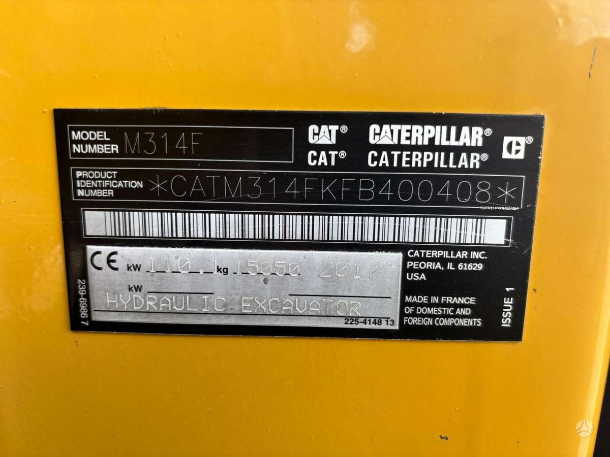 Caterpillar M 314 F, экскаваторы