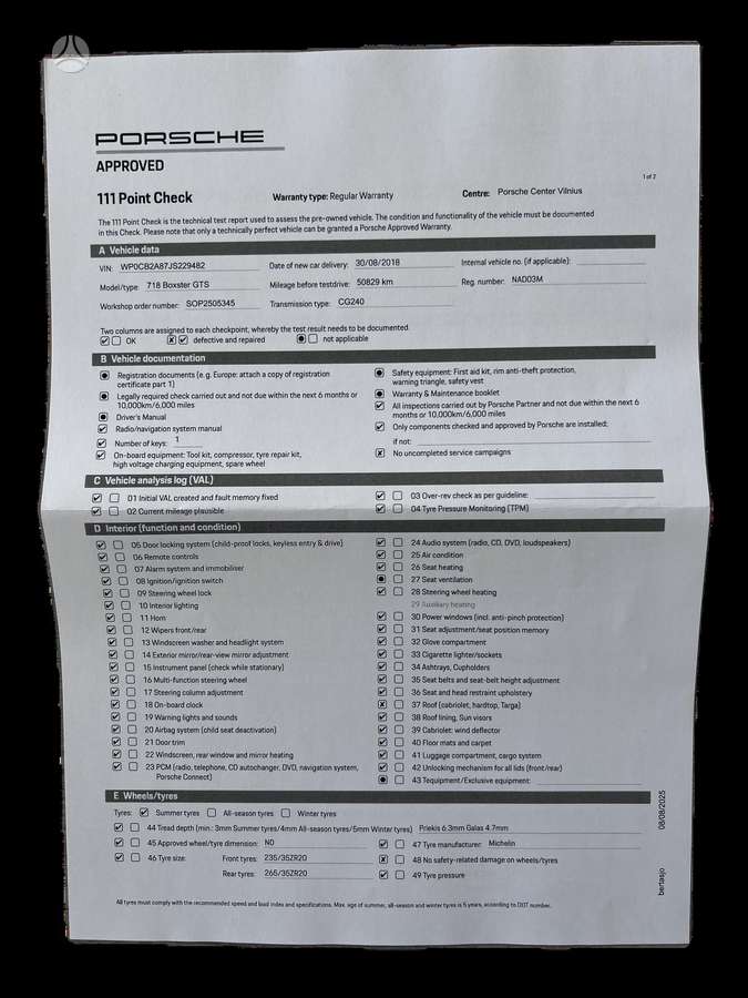 Porsche Boxster, 2.5 l., convertible
