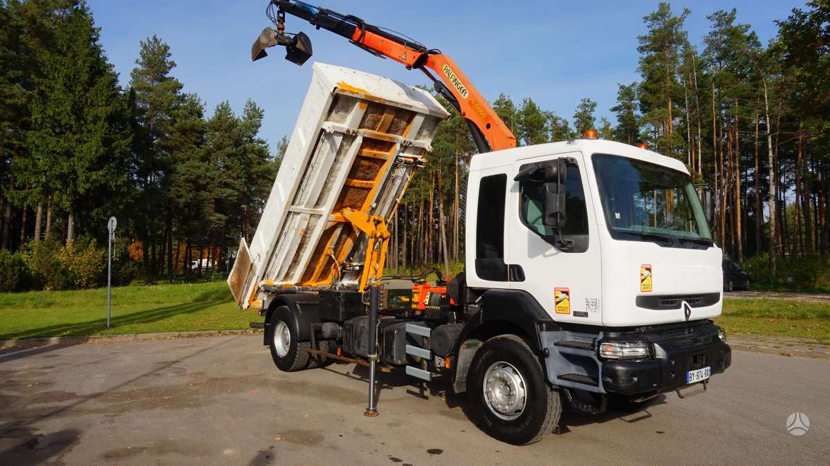 Renault Kerax 380, самосвалы с краном