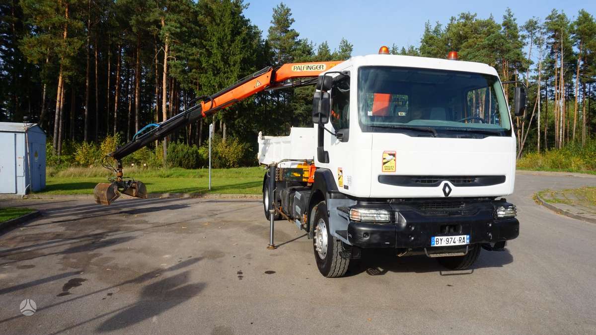 Renault Kerax 380, самосвалы с краном