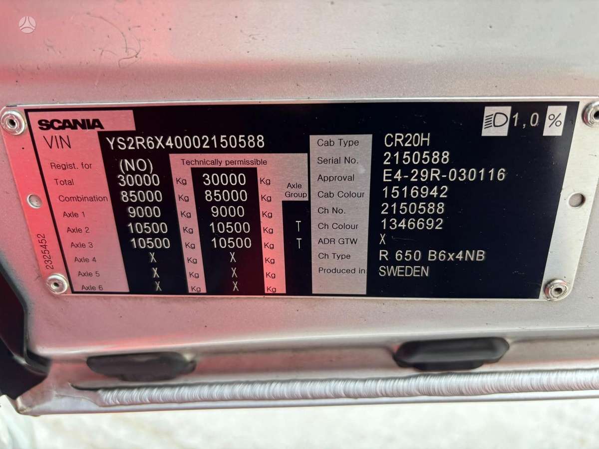 Scania R 650 6x4, лесовозы
