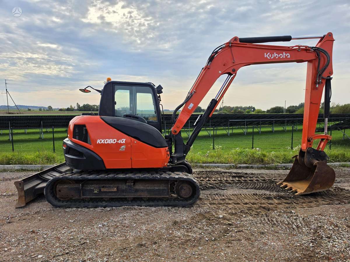 Kubota KX080-4a, mini ekskavatoriai