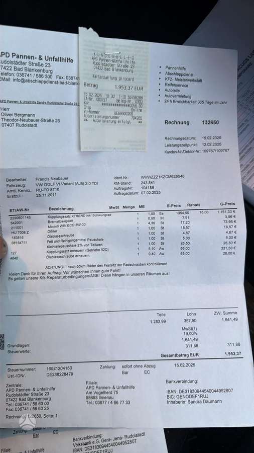 Volkswagen Golf, 2.0 l., Универсал
