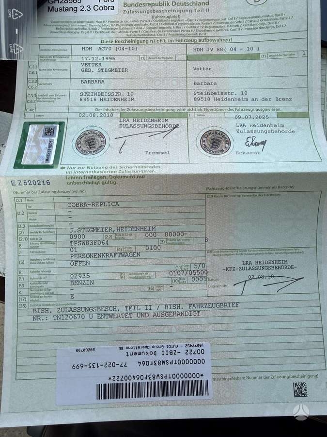 Cobra AC, 3.0 l., Кабриолет