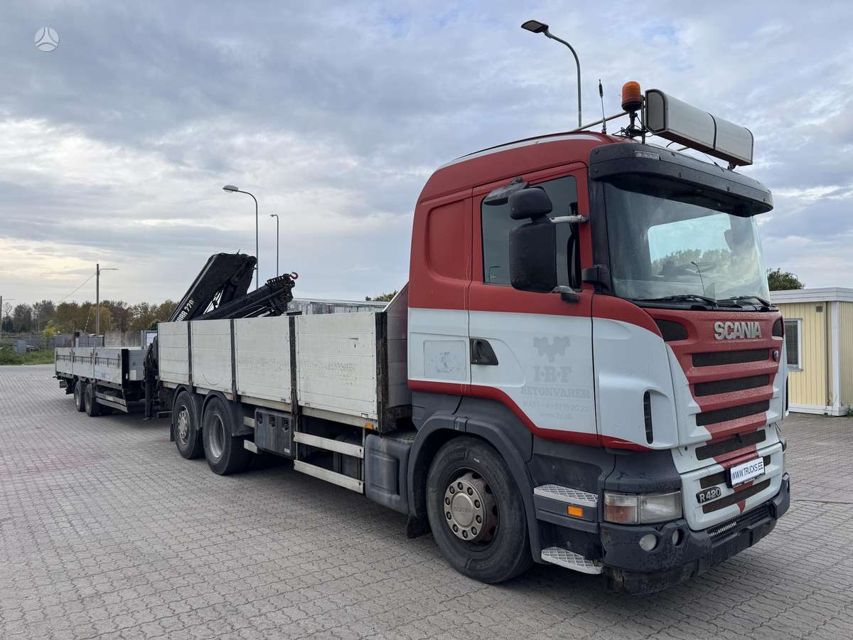 Scania R420 HIAB 220C, краны