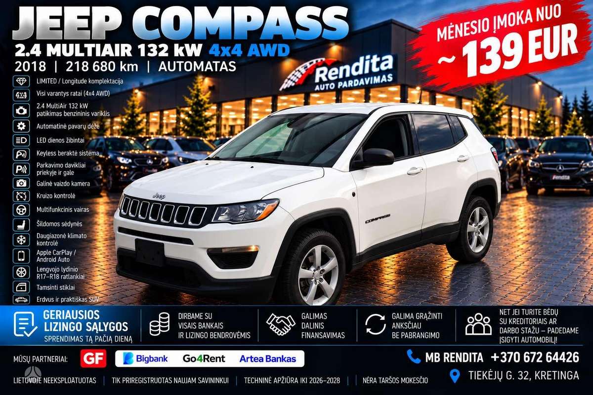 Jeep Compass, 2.4 l., Внедорожник / Кроссовер
