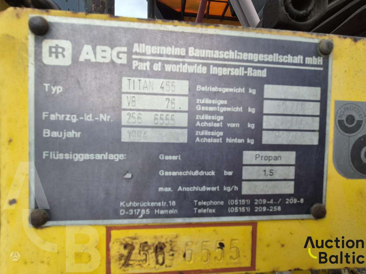 ABG Titan 455, paving machinery
