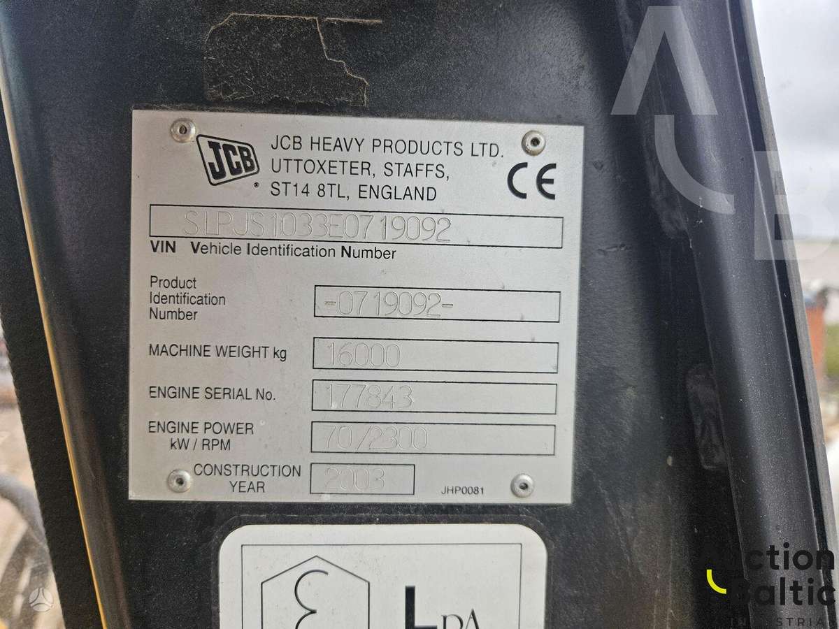 JCB JS 160 W, ekskavatori