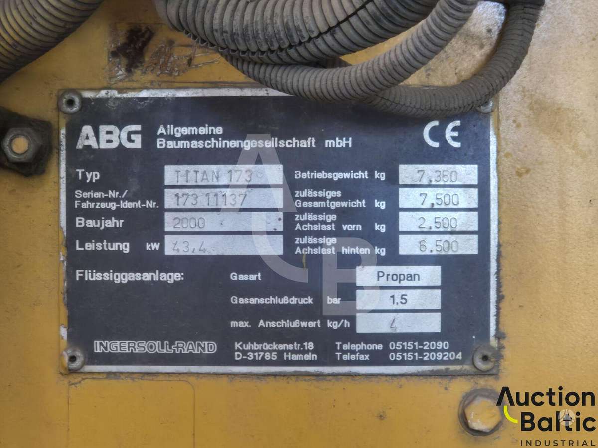 ABG TITAN 173, paving machinery
