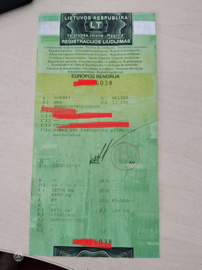 MAN 12.232, бортовые