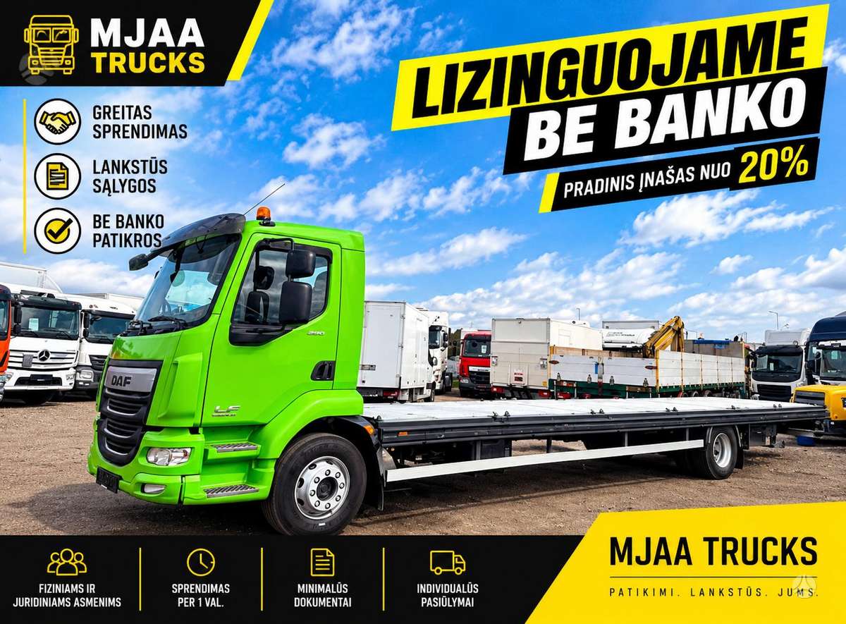DAF LF 290 16T 10.1m ilgio Platforma, platformas
