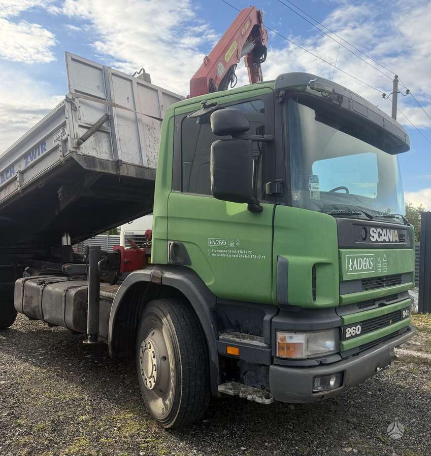 Scania P94/260, самосвалы с краном