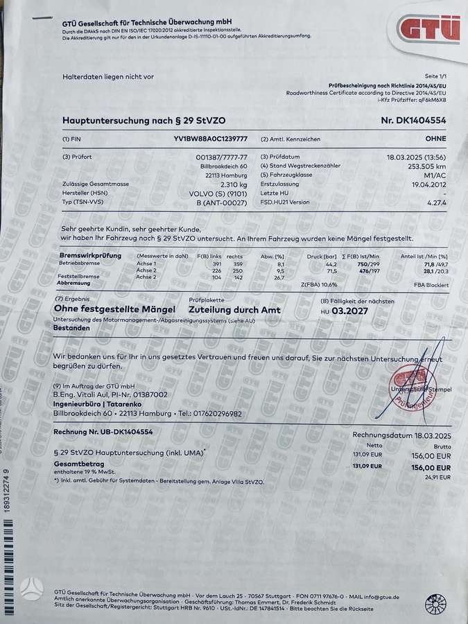 Volvo V70, 2.0 l., Универсал