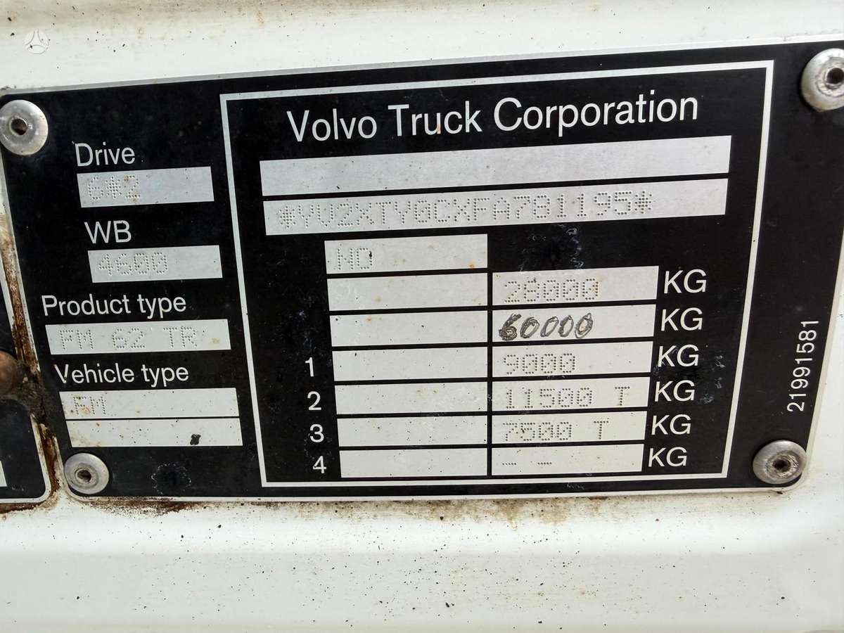 Volvo FM460, šaldytuvai