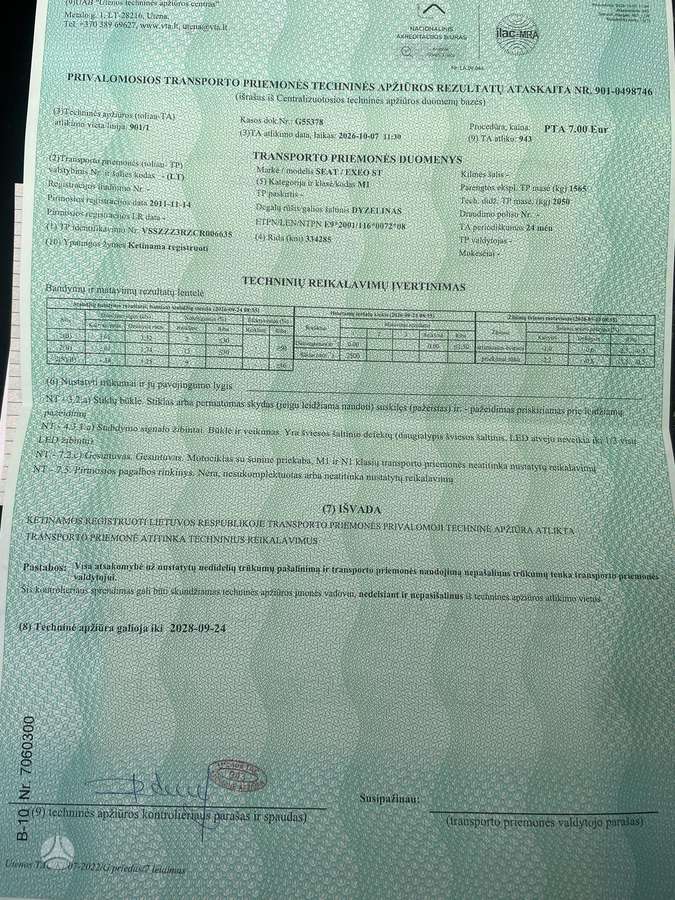 Seat Exeo, 2.0 l., universalas
