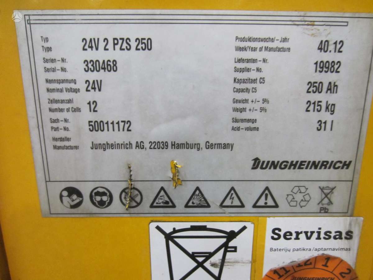 Jungheinrich ERE120, sandėliavimo technika