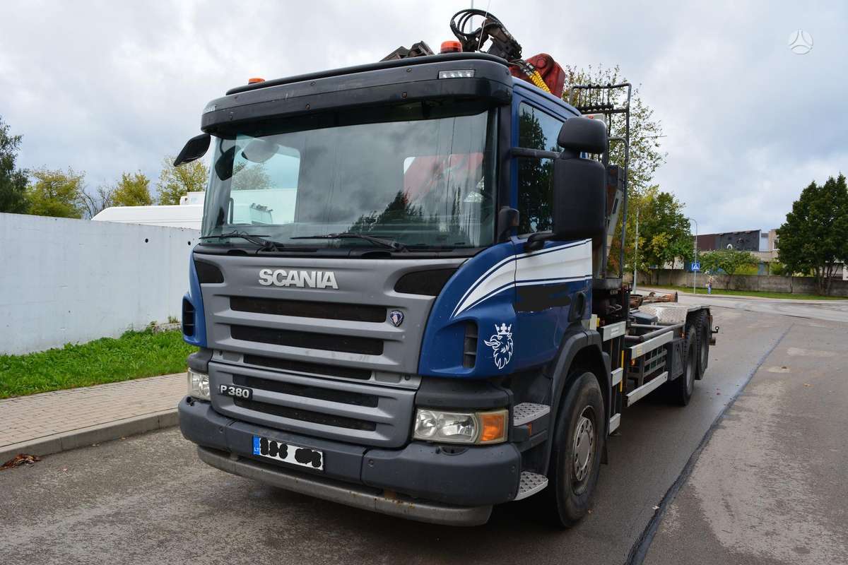 Scania P380, hooklift trucks