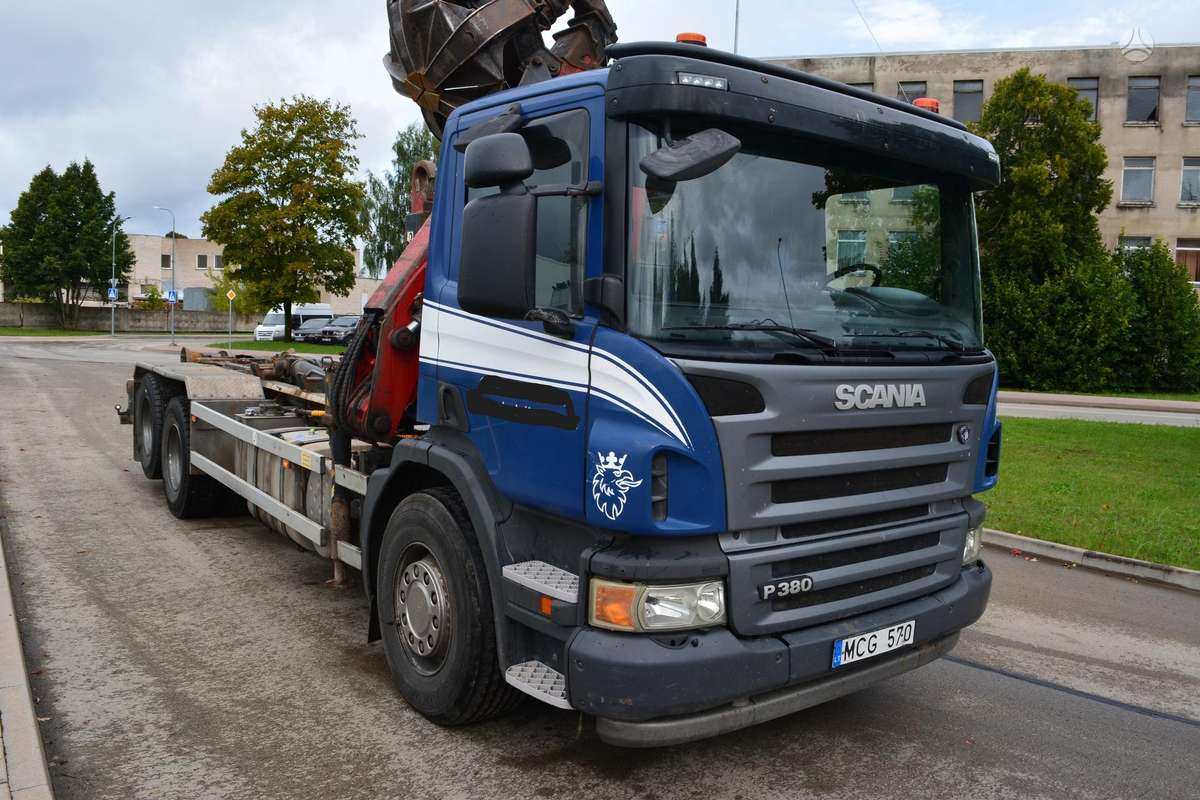 Scania P380, самосвалы с прицепoм