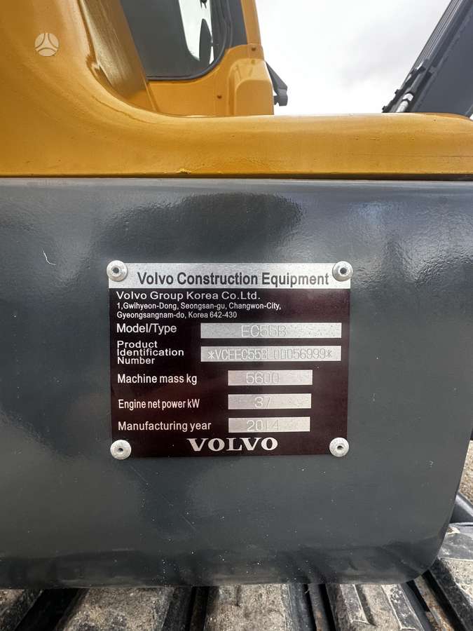 Volvo EC55B, EC60C, ekskavatoriai