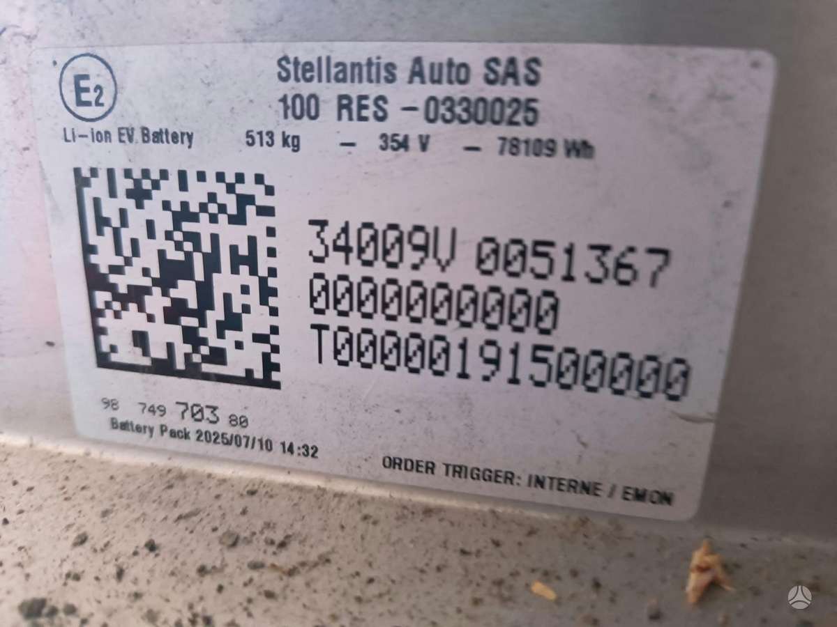 Peugeot 3008, 9874970380, generatorius