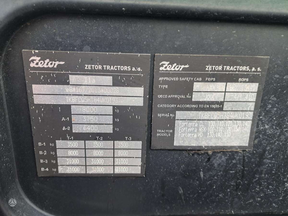Zetor Forterra 140 CL, тракторы
