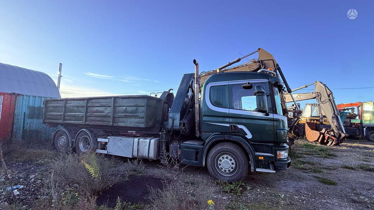 Scania 94, самосвалы с краном