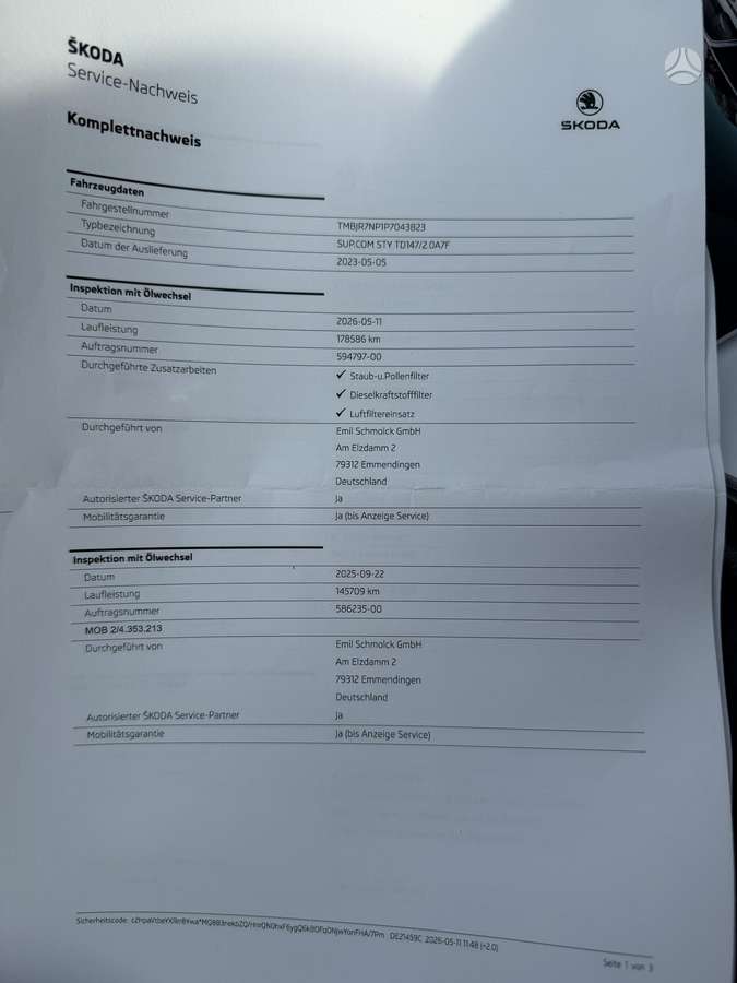 Skoda Superb, 2.0 l., Универсал
