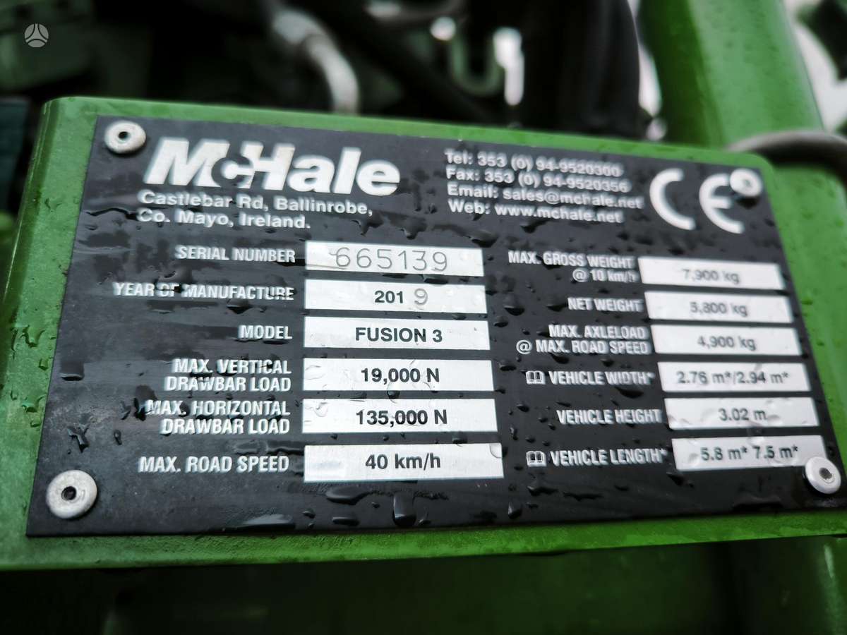 McHale Fusion 3plus, прессы