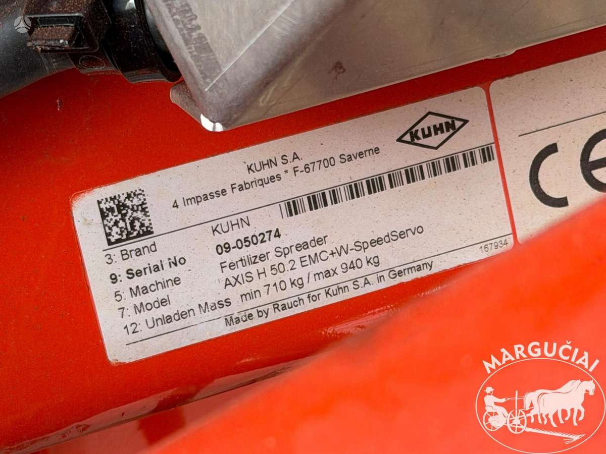 Kuhn Axis 50.2 H-EMC-W, 4200 ltr., spreaders